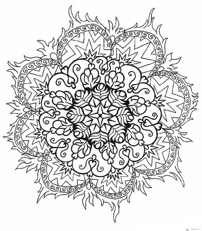 Plansa de colorat cu Mandala 26 19